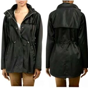 Theory Black Addison Luxe Sheen Anorak Jacket [PP825]